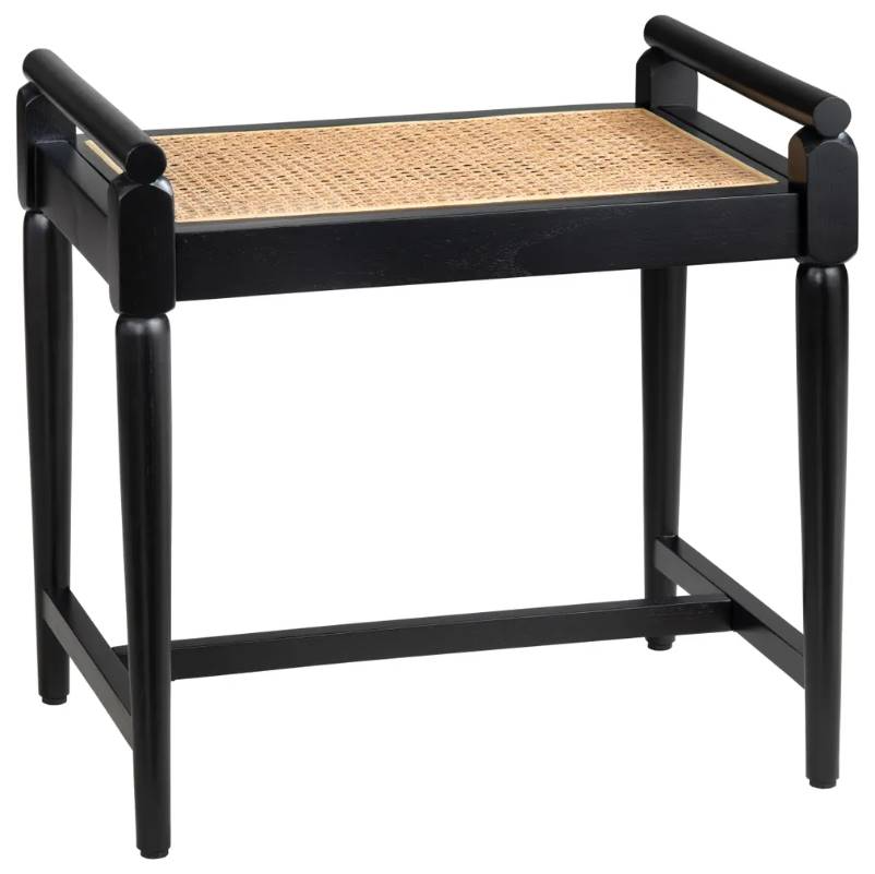 Crestview Collection Port Royal Black Accent Bench