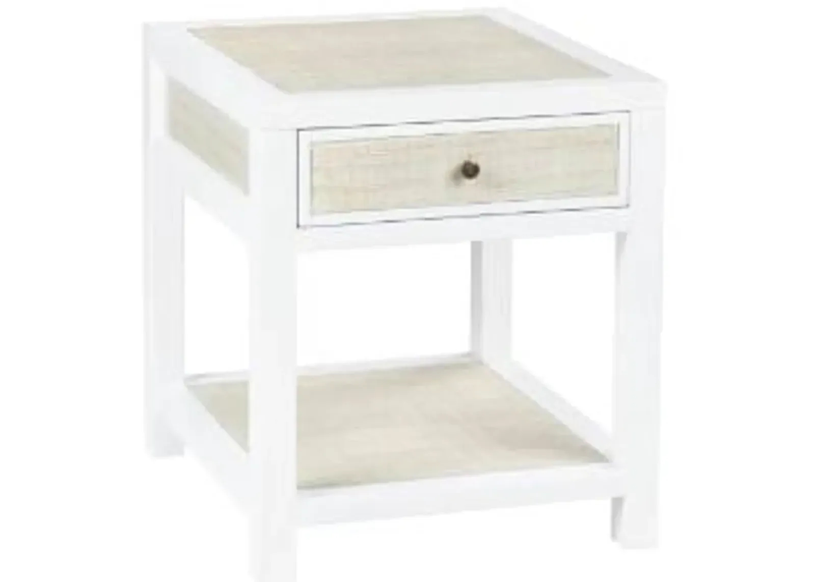 Crestview Collection Sandy Shores Cream/White End Table