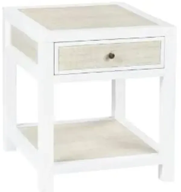 Crestview Collection Sandy Shores Cream/White End Table