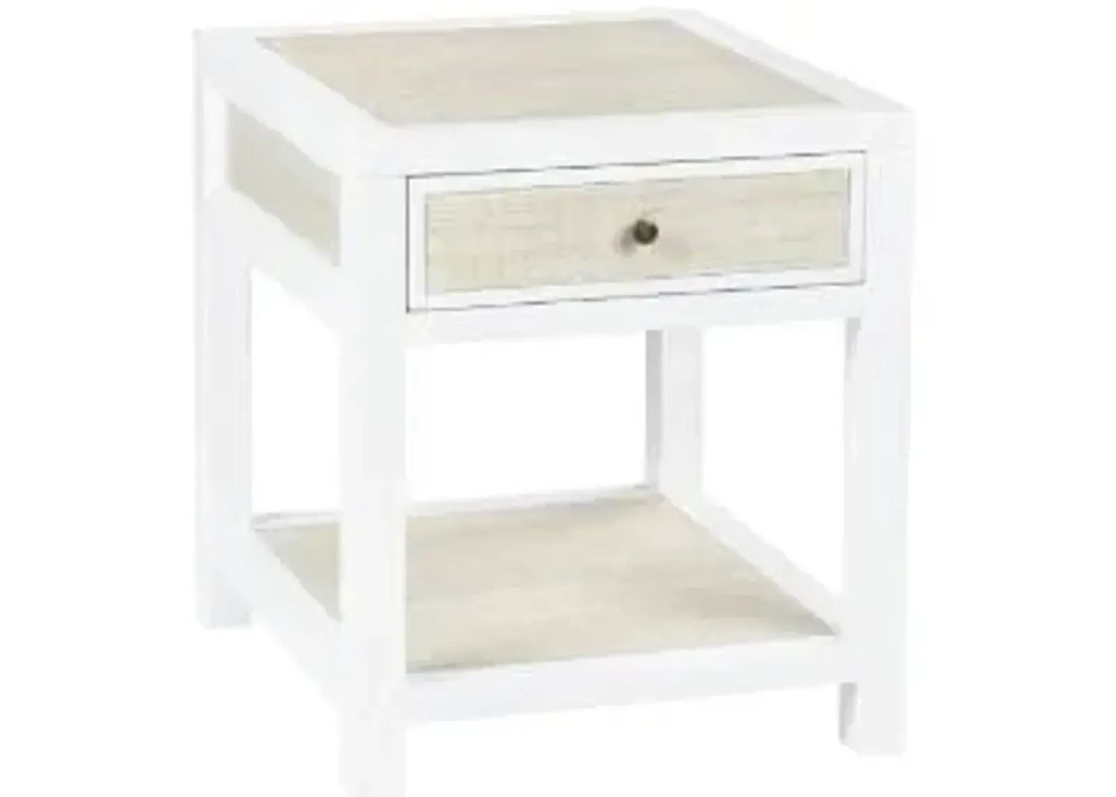 Crestview Collection Sandy Shores Cream/White End Table