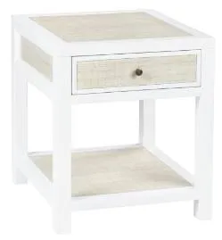 Crestview Collection Sandy Shores Cream/White End Table