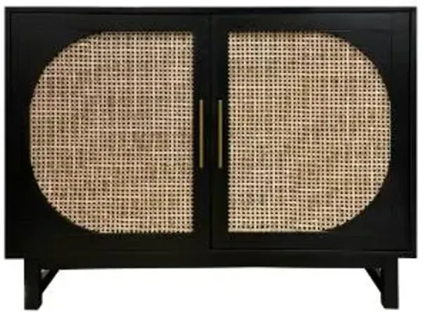 Crestview Collection Indi Beige/Black Cabinet