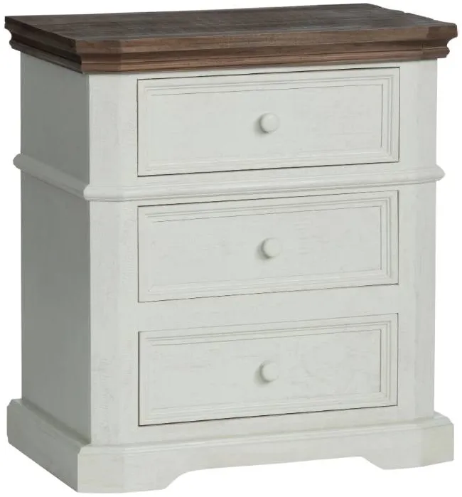 Crestview Collection Brown/White Nightstand