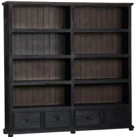 Crestview Collection Black/Brown Double Bookcase