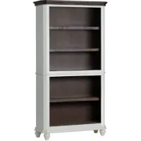 Crestview Collection Brown/White Open Bookcase
