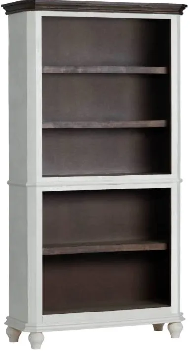 Crestview Collection Brown/White Open Bookcase