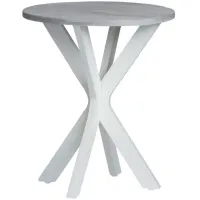 Crestview Collection Brookdale Gray End Table with White Base