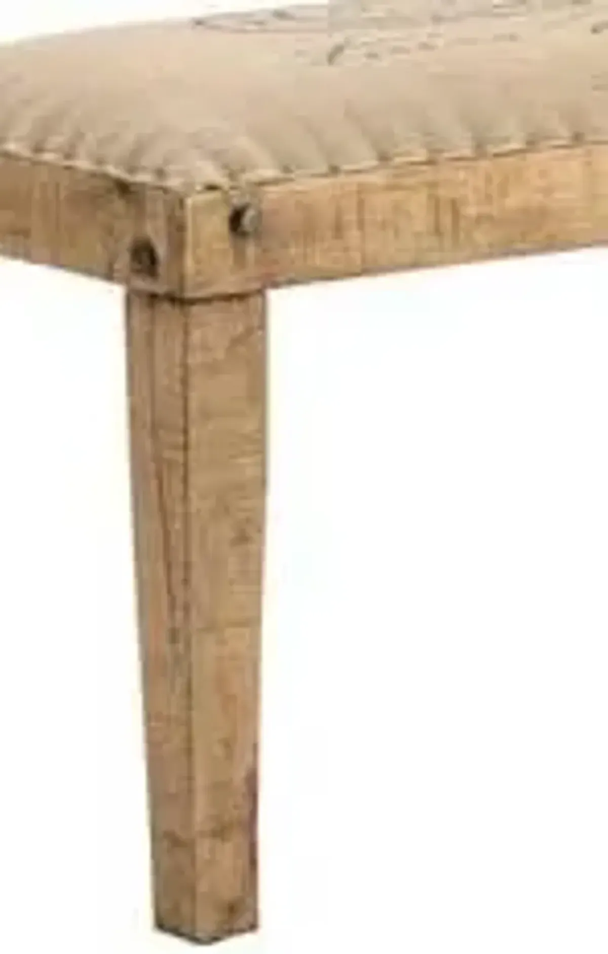 Crestview Collection Bengal Manor Mango Wood Burlap Bench