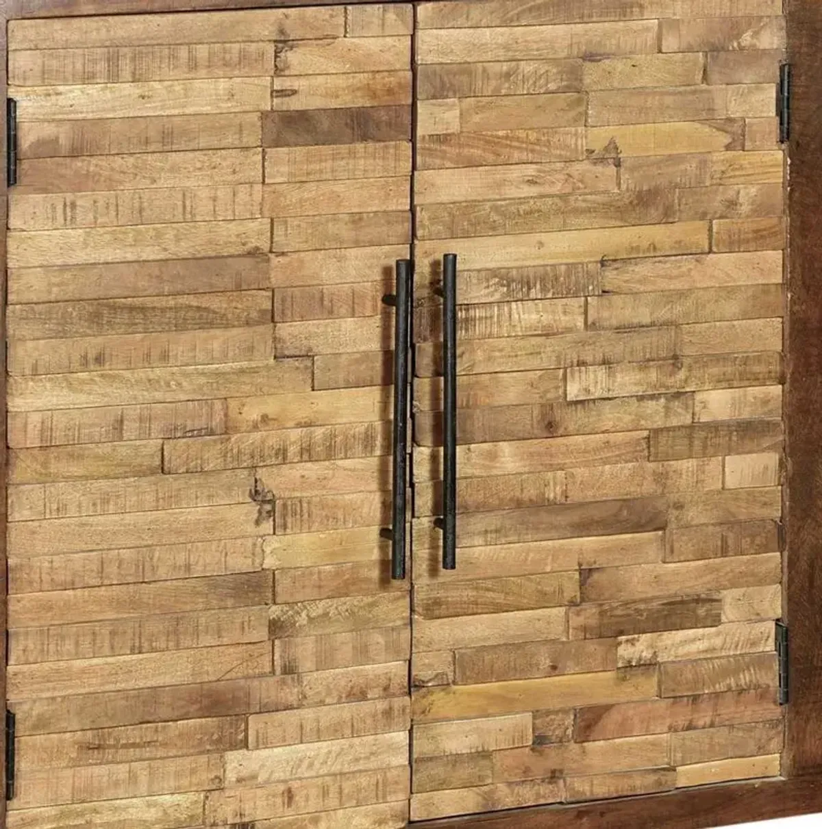 Crestview Collection Bengal Manor Two Tone Mango Wood Random Strips Sideboard