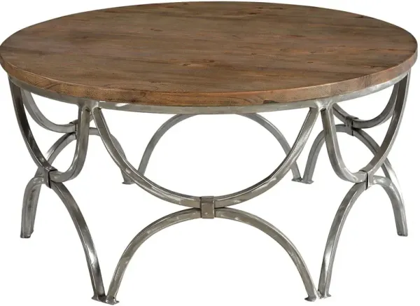 Crestview Collection Bengal Manor Harrison Brown Cocktail Table with Silver Base