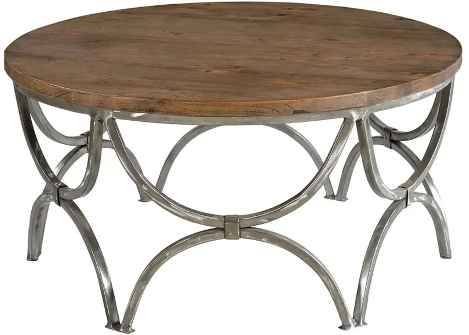 Crestview Collection Bengal Manor Harrison Brown Cocktail Table with Silver Base