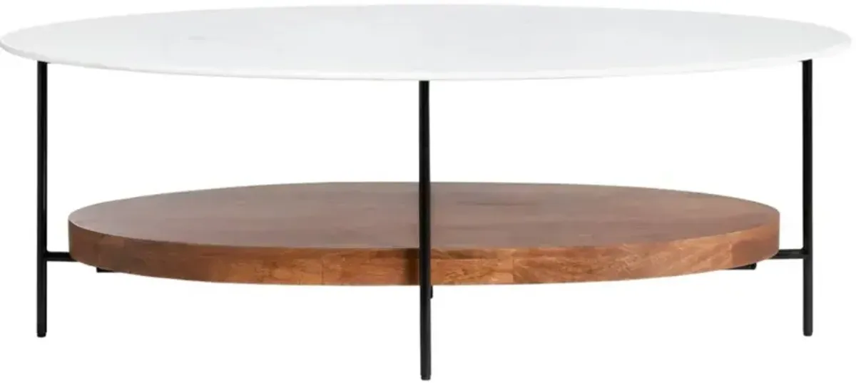 Crestview Collection Brewpub Polished 50" Cocktail Table