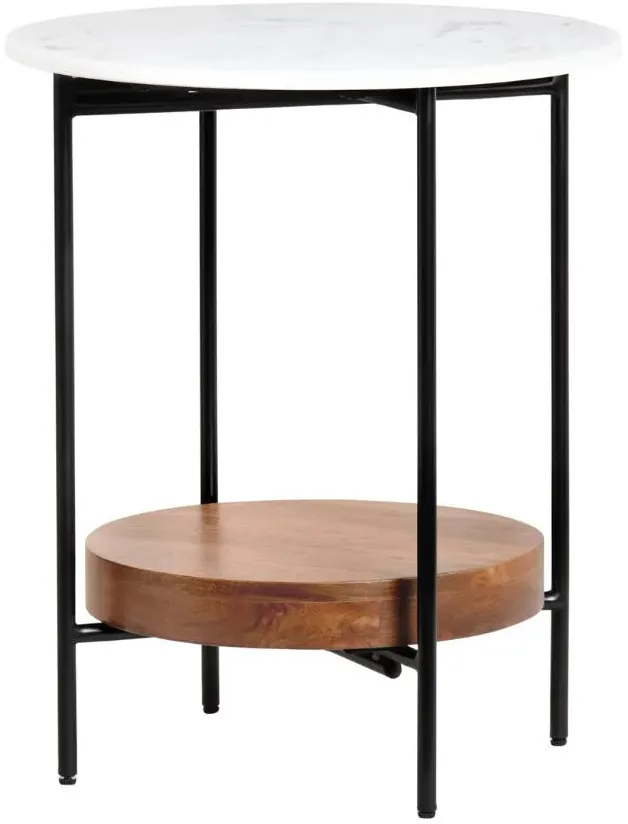 Crestview Collection Brewpub Polished End Table