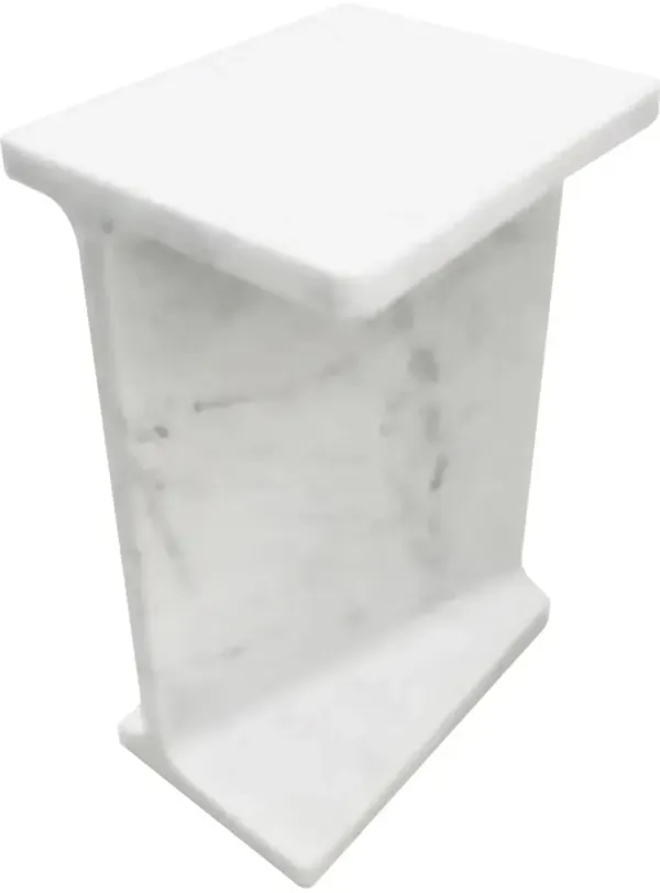 Crestview Collection Beam White Accent Table