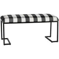 Crestview Collection Gingham Upholstered Bench