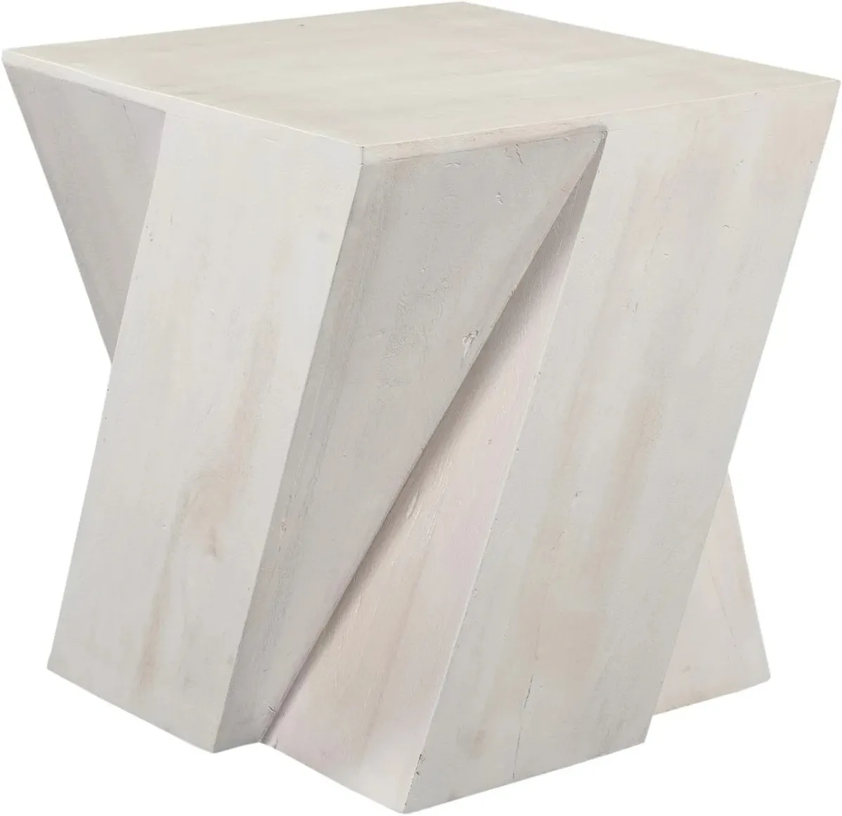 Crestview Collection Emoji White End Table