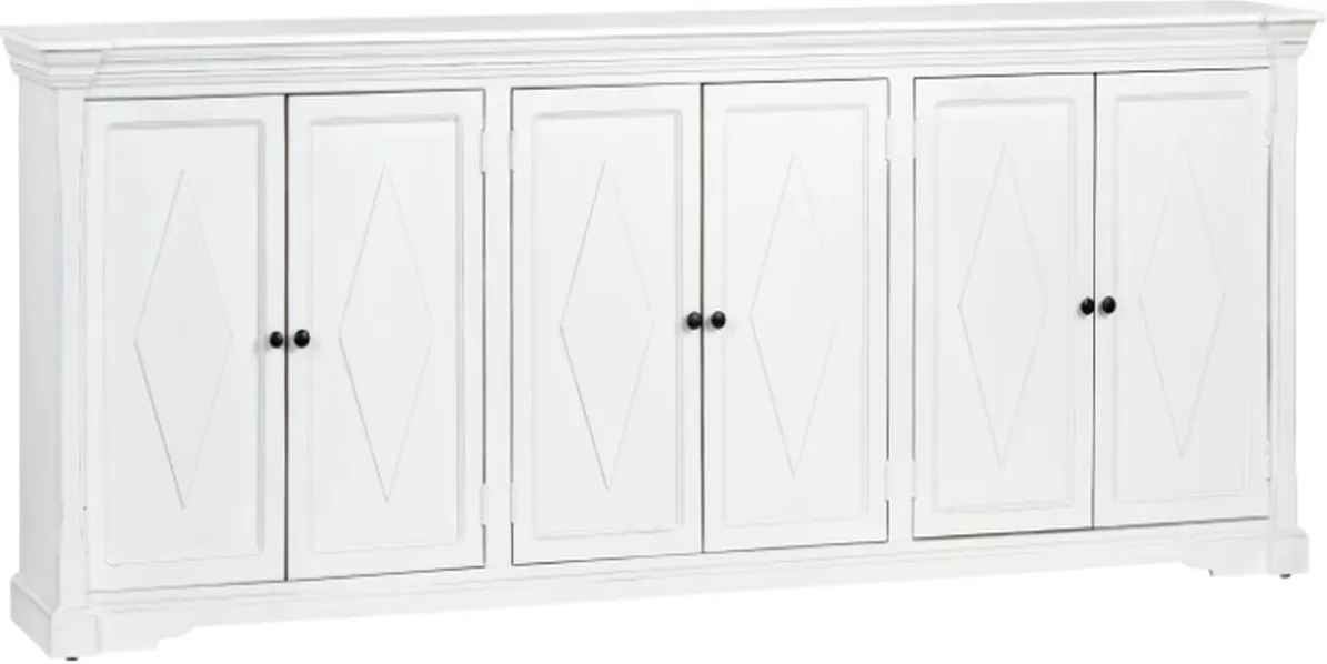 Crestview Collection Diamond Black/White Sideboard