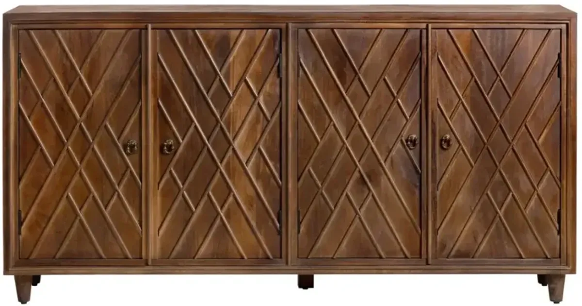 Crestview Collection Chippendale Stained Sideboard