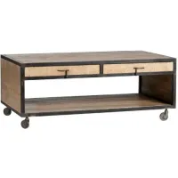 Crestview Collection Campbell Black/Brown Cocktail Table