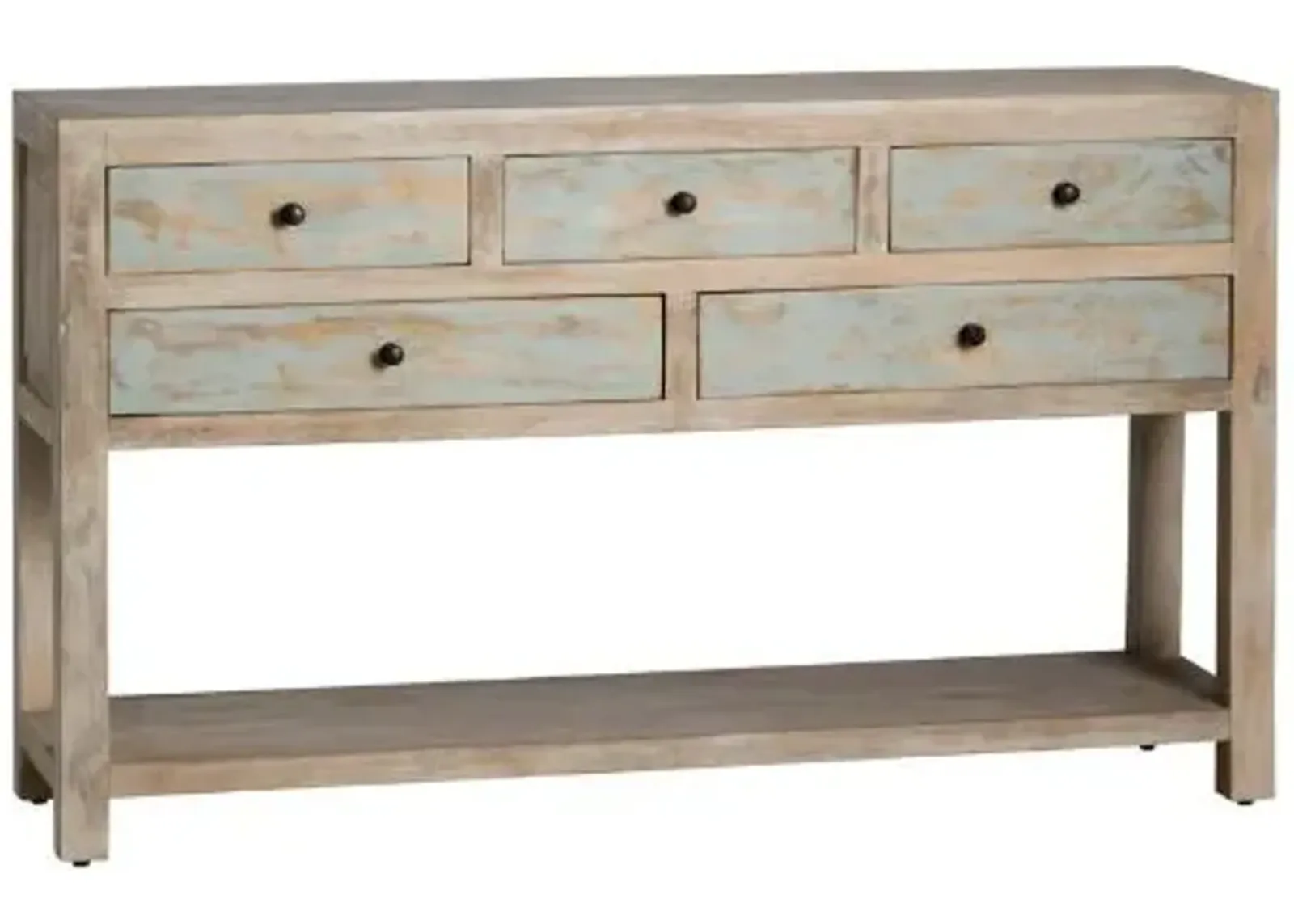 Crestview Collection Grand Harbor Blue Console Table