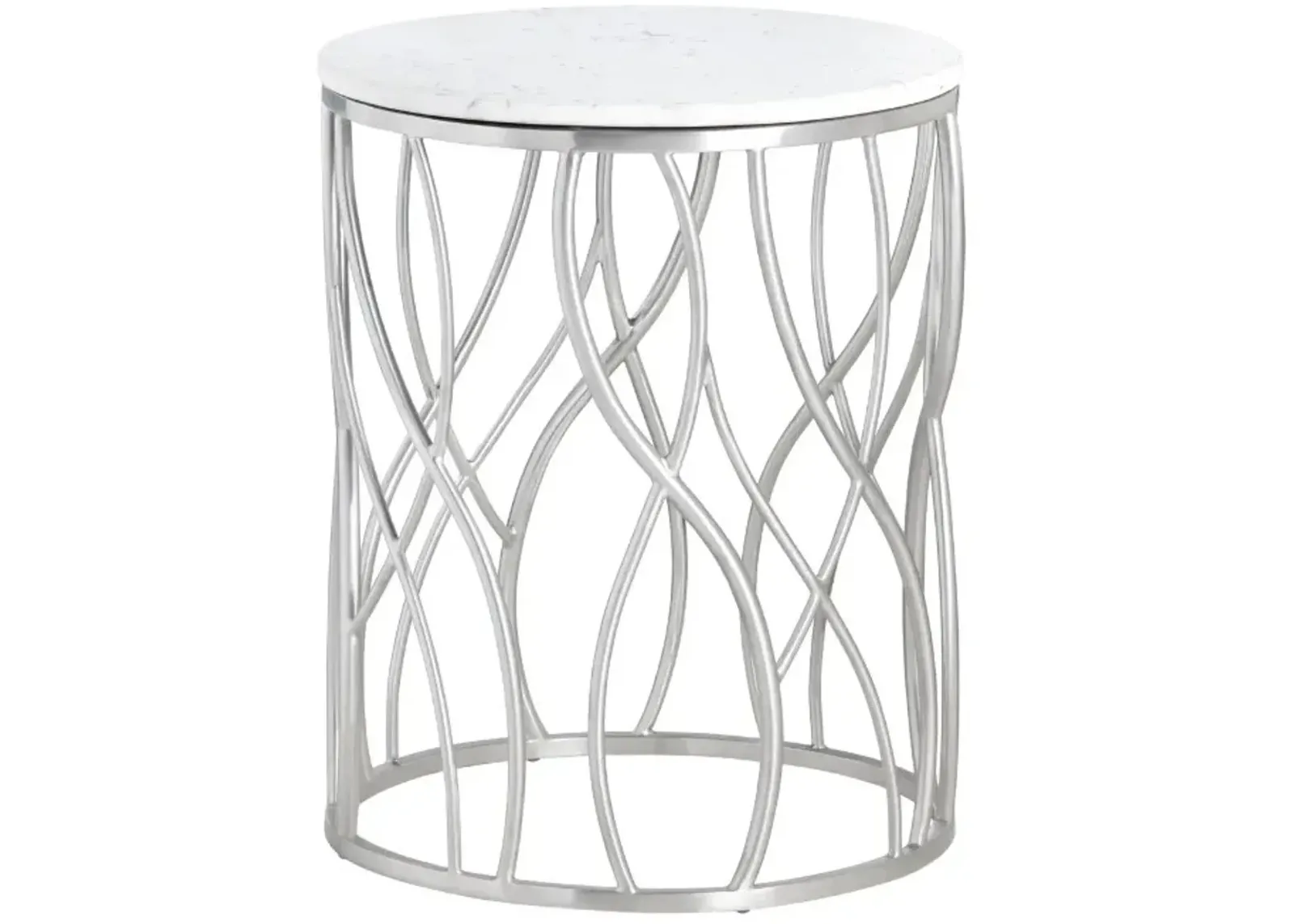 Crestview Collection Luna Silver Accent Table