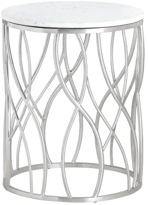 Crestview Collection Luna Silver Accent Table