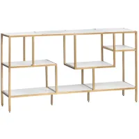 Crestview Collection Gatzby Brass Console Table