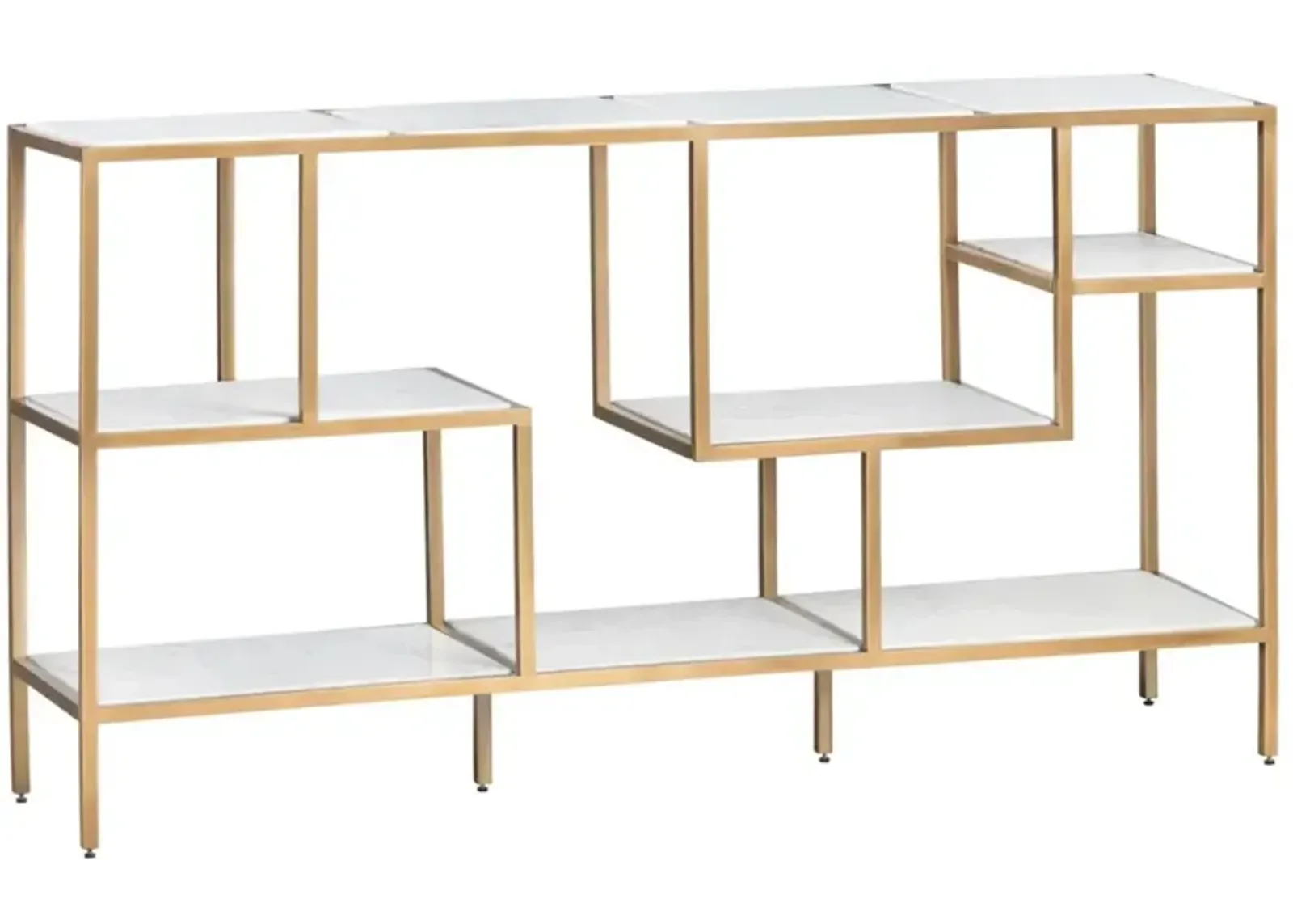 Crestview Collection Gatzby Brass Console Table