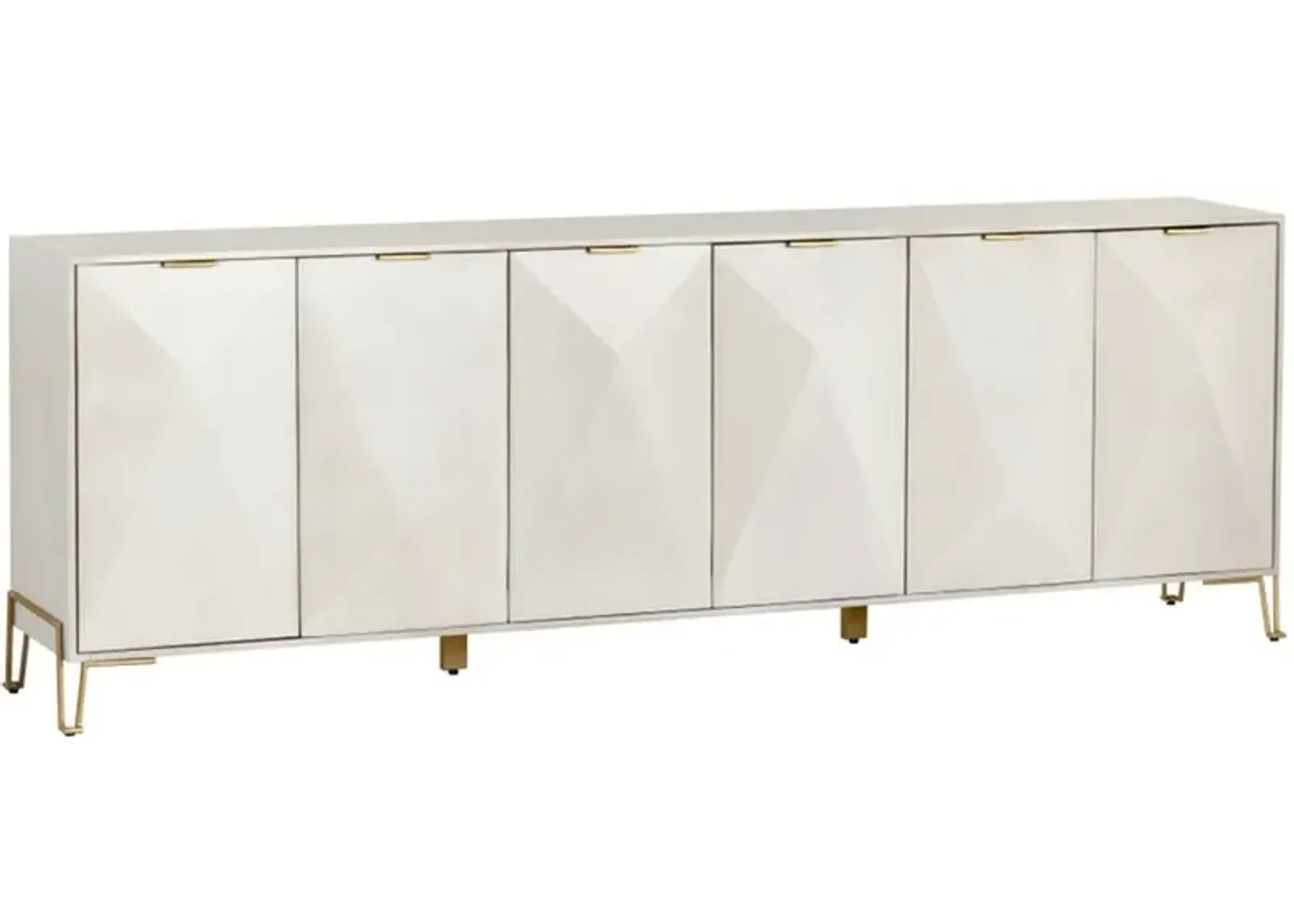 Crestview Collection Teagan White Six-Door Sideboard