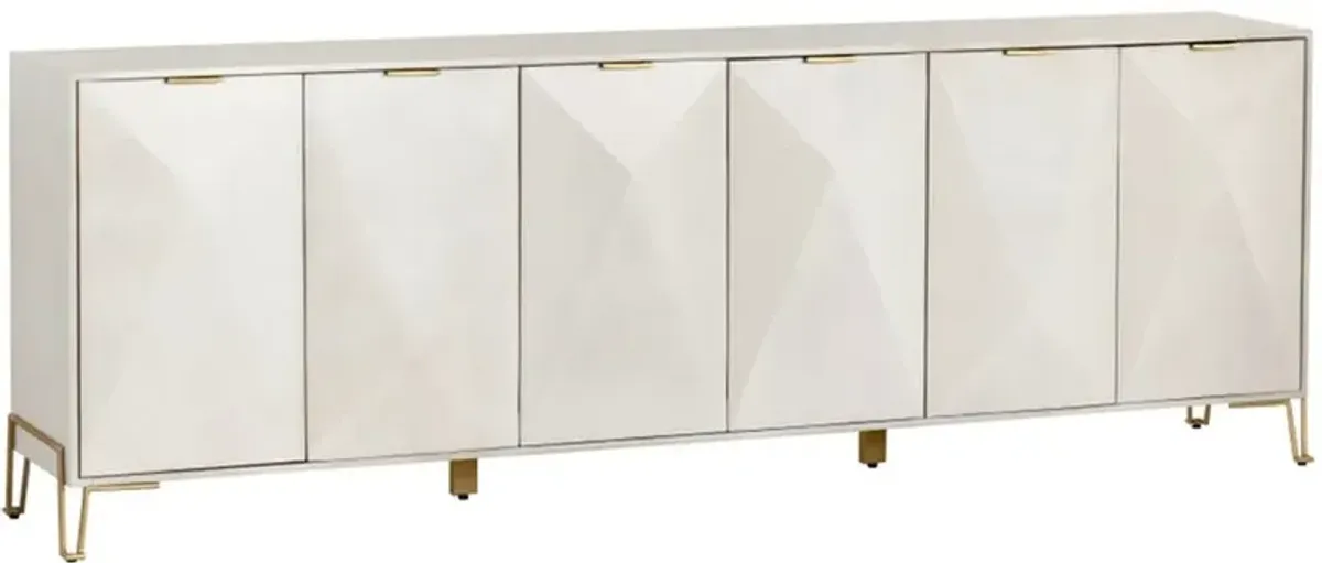 Crestview Collection Teagan White Six-Door Sideboard