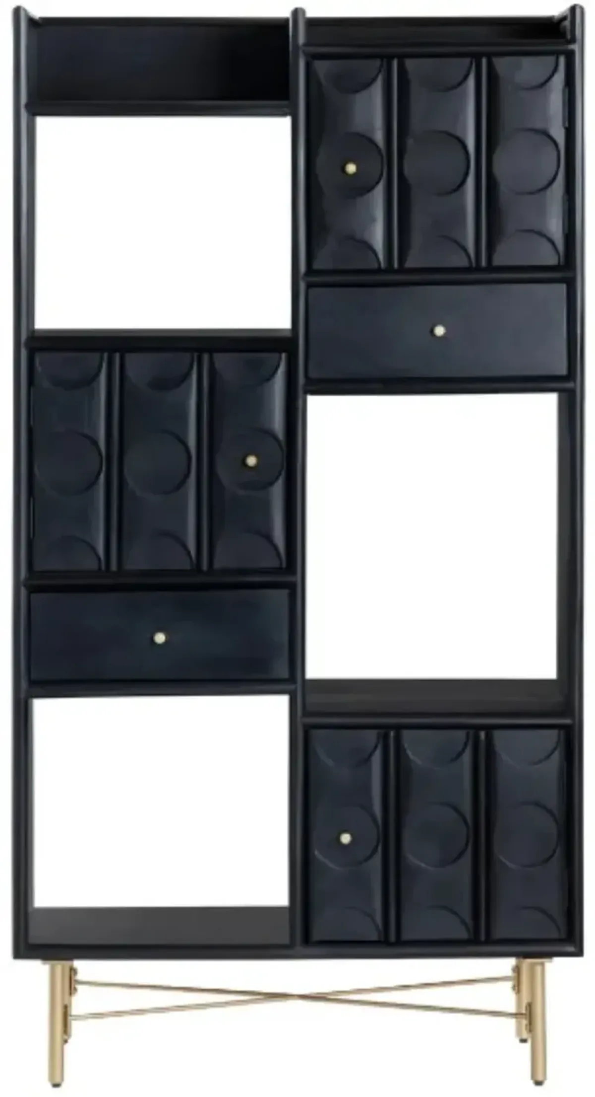 Crestview Collection Magnus Black Etagere