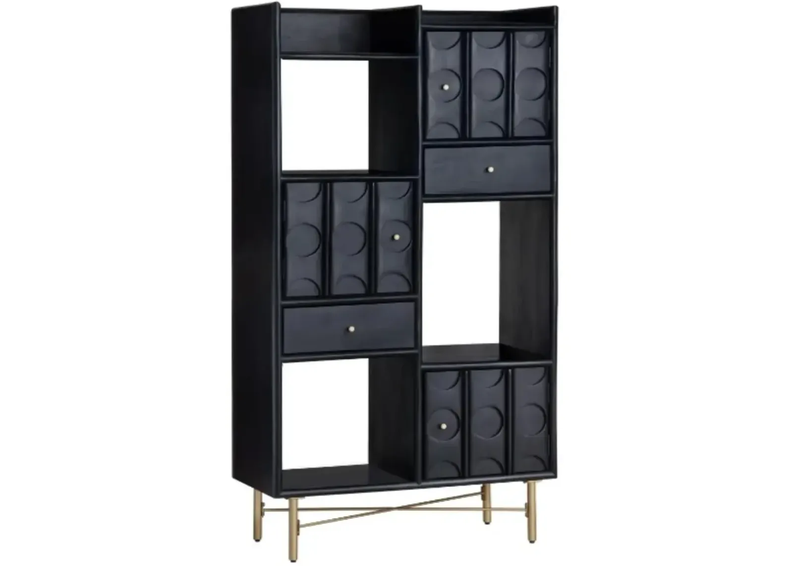 Crestview Collection Magnus Black Etagere