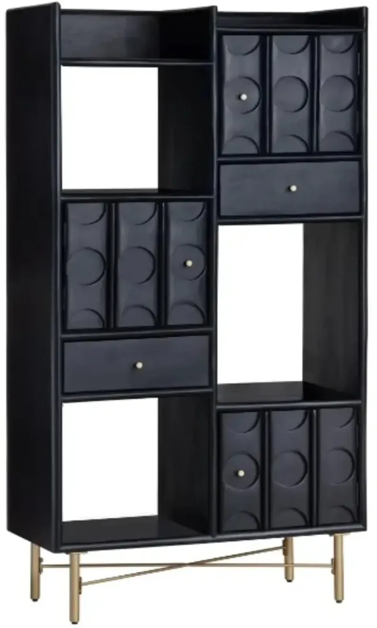 Crestview Collection Magnus Black Etagere