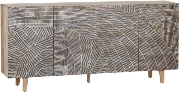 Crestview Collection Zambia Black Sideboard