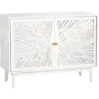 Crestview Collection Frost White Two-Door Cabinet