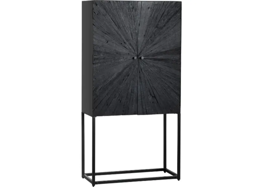 Crestview Collection Obsidian Black Bar Cabinet