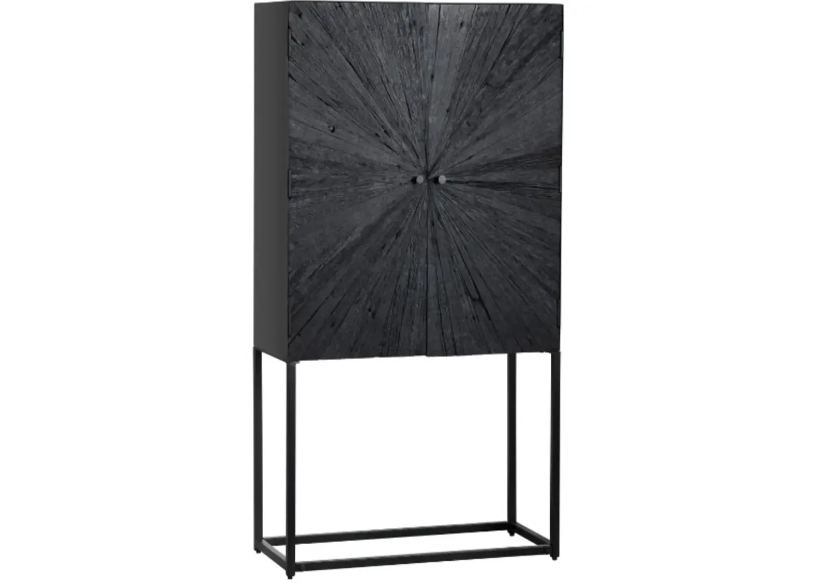 Crestview Collection Obsidian Black Bar Cabinet