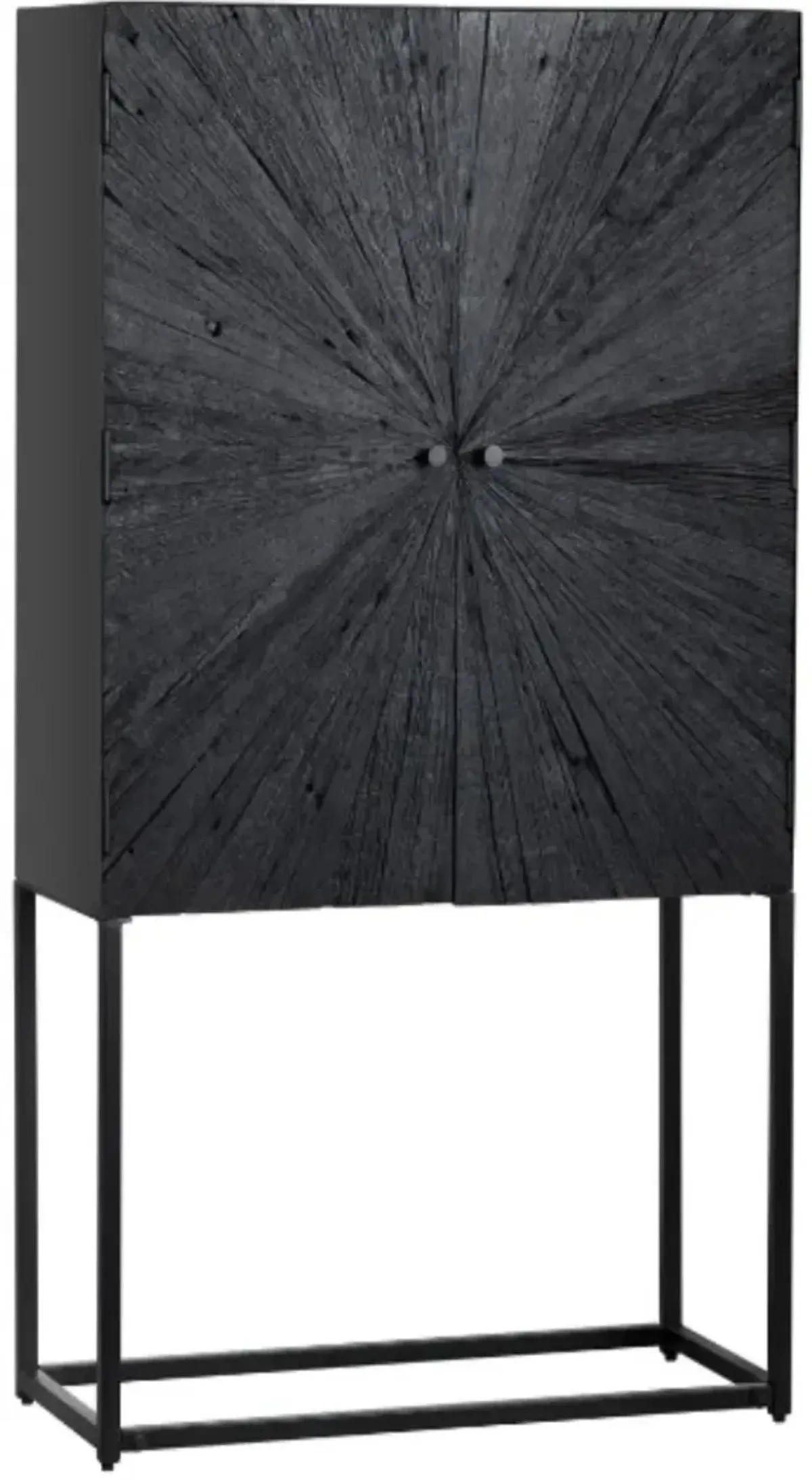 Crestview Collection Obsidian Black Bar Cabinet