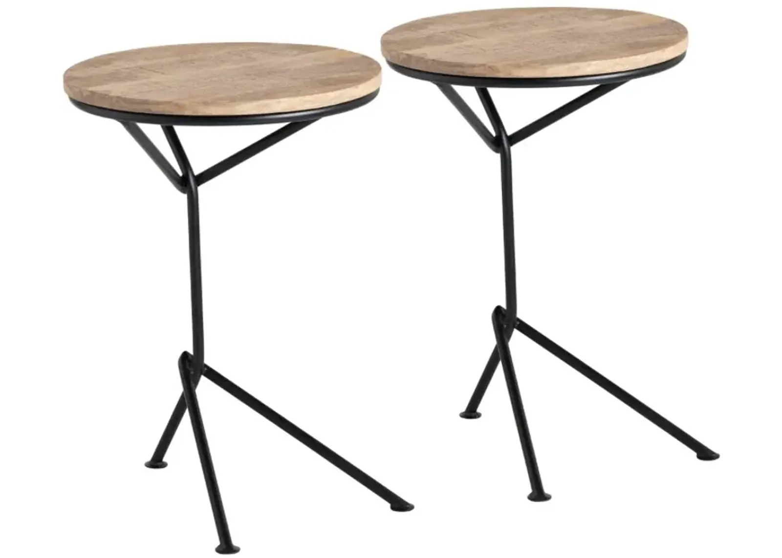 Crestview Collection Hartford 2-Piece Brown Accent End Table Set