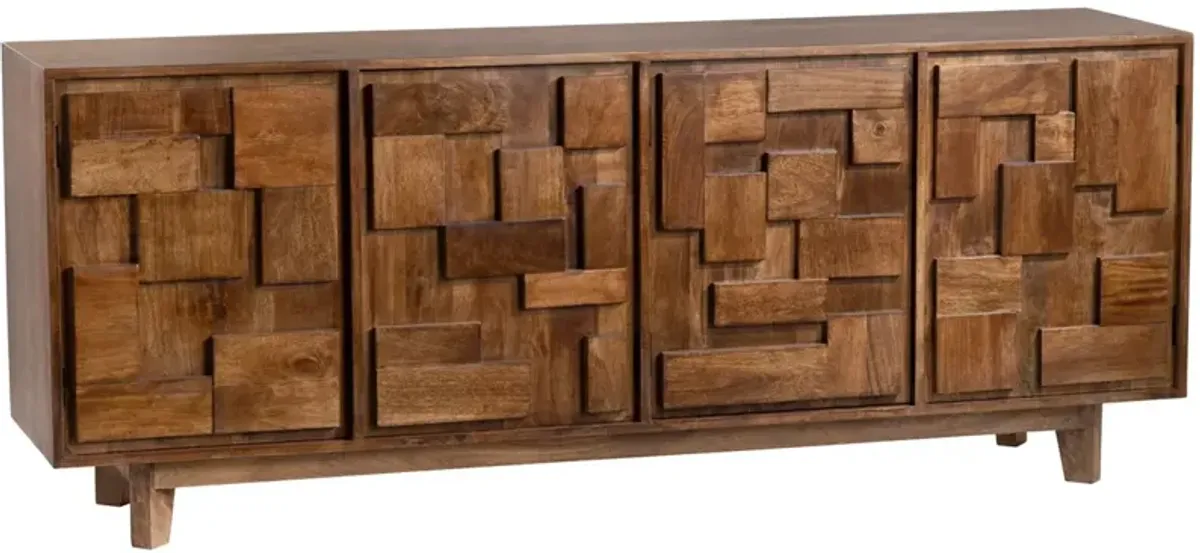 Crestview Collection Mondrian Brown Sideboard