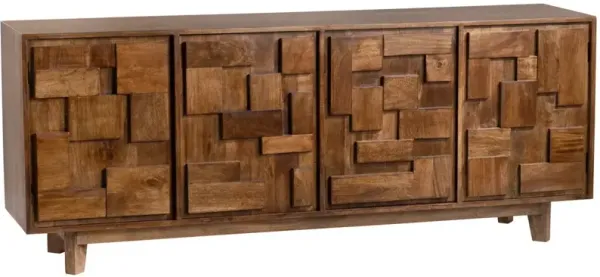 Crestview Collection Mondrian Brown Sideboard