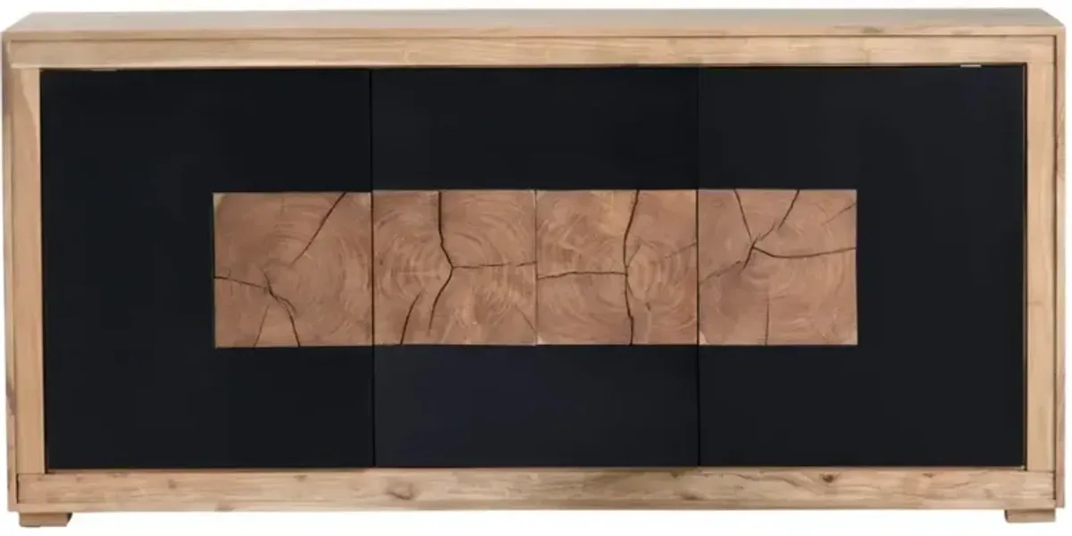 Crestview Collection Heartwood Black Console