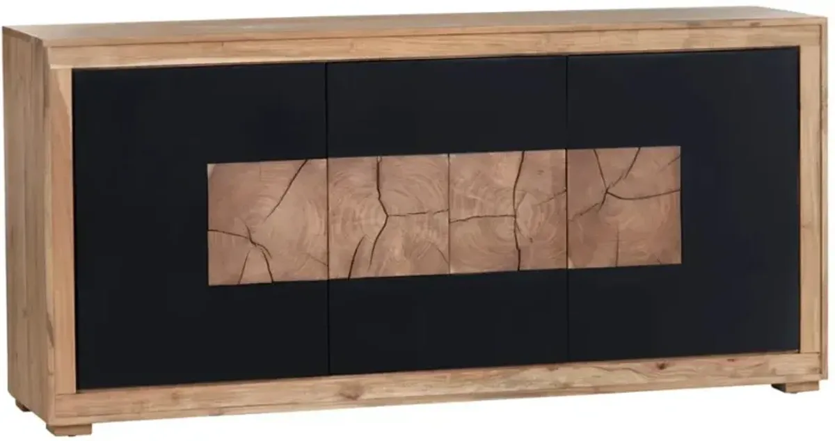 Crestview Collection Heartwood Black Console