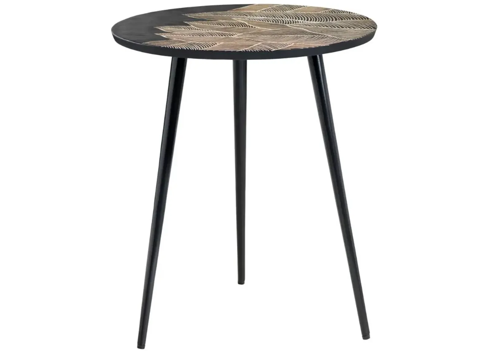 Crestview Collection Palms Black Accent Table