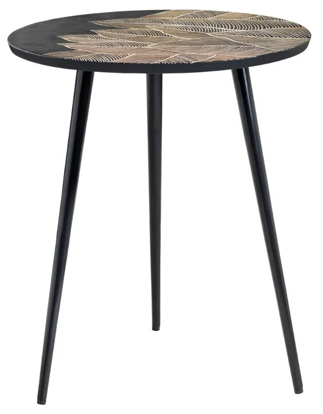 Crestview Collection Palms Black Accent Table