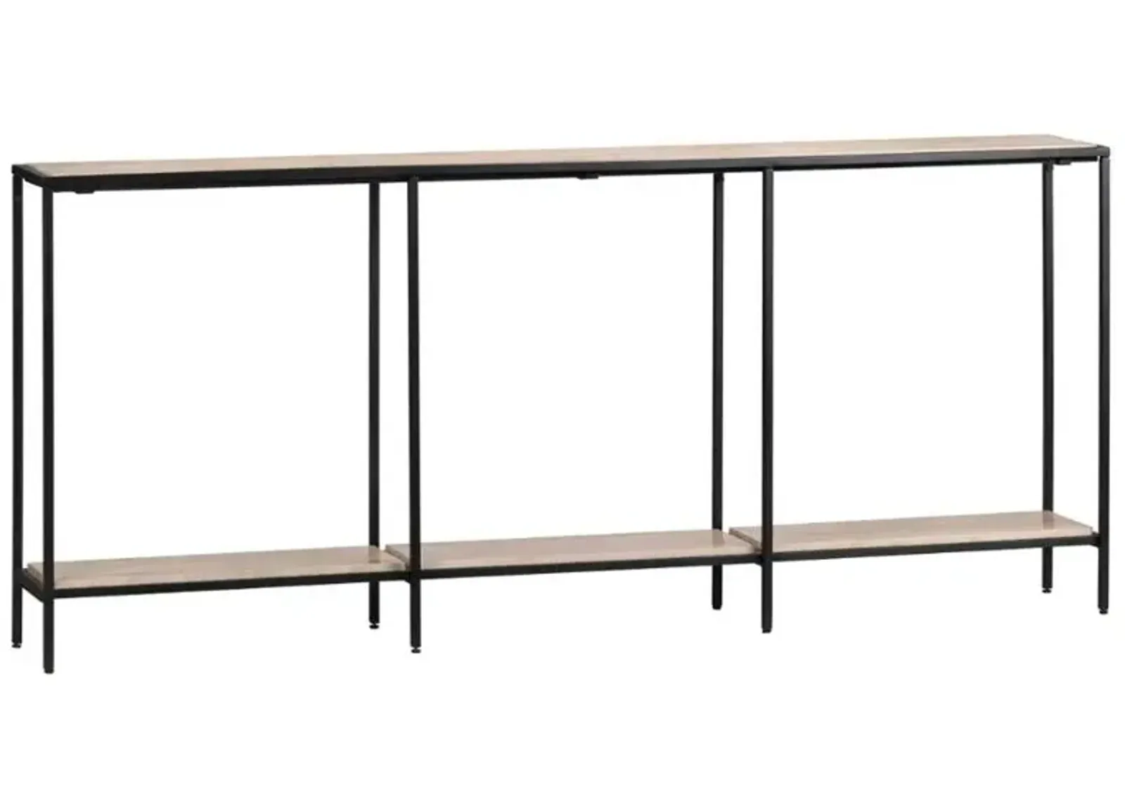 Crestview Collection Crosby Natural Console Table with Black Base