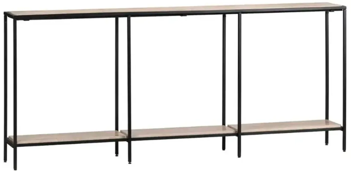 Crestview Collection Crosby Natural Console Table with Black Base