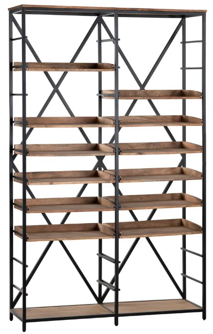 Crestview Collection Thomas Black/Natural Etagere