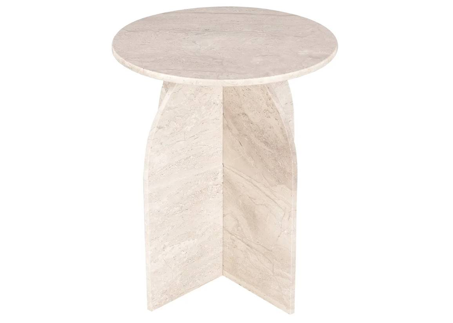 Crestview Collection Florence Cream/Ivory Side Table