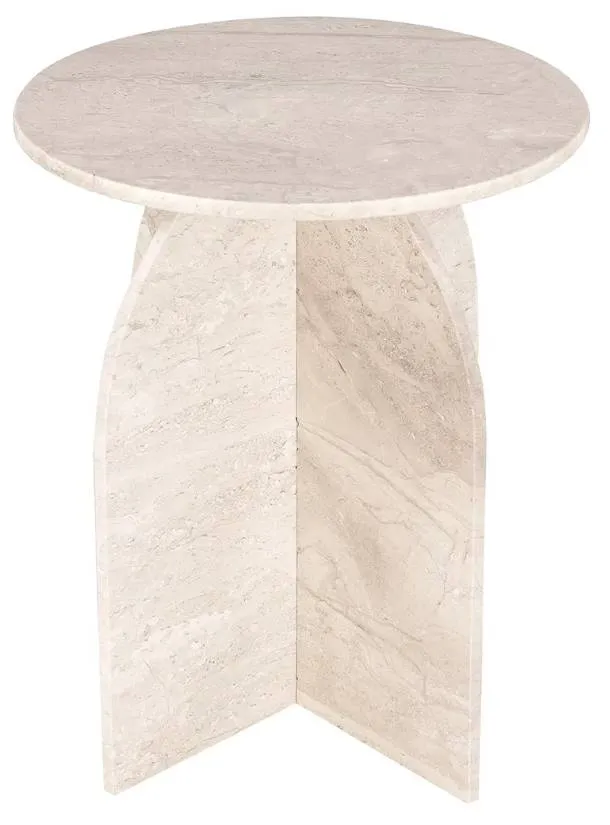 Crestview Collection Florence Cream/Ivory Side Table